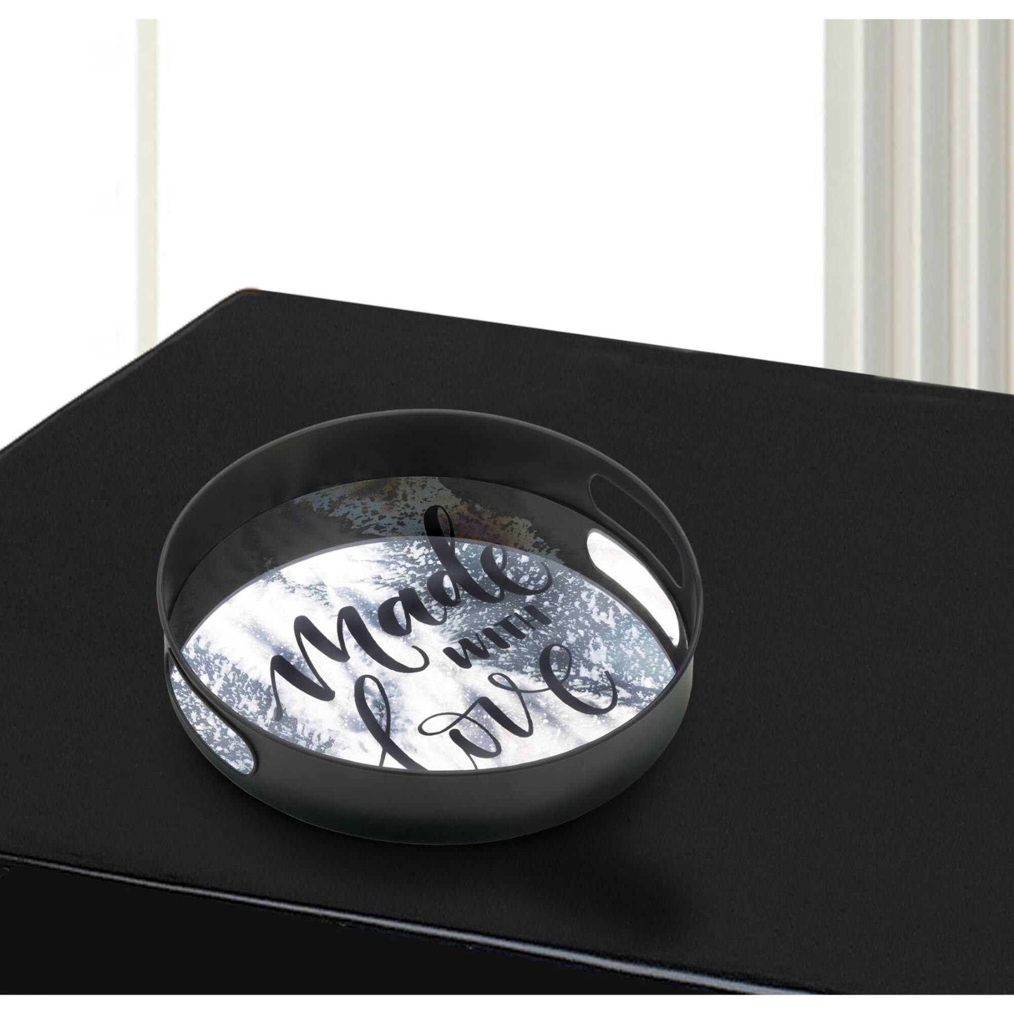 12" Nikki Chu Summerville Made with Love Mirror Tray
